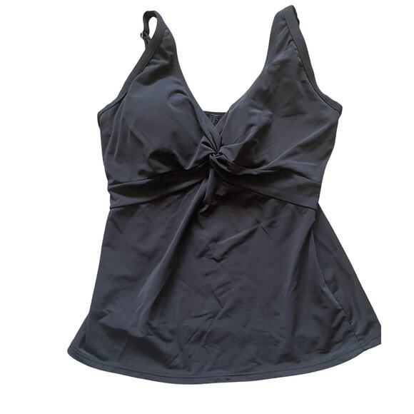 Sunsets Black Underwire Tankini Bra Top 36 D and Swim Brief Bottom Size Small - Picture 2 of 12